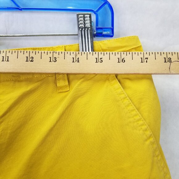Sundance Junie Jo Chino Pants Womens Petite 14 Clover Yellow Straight Leg Cotton - Picture 12 of 15